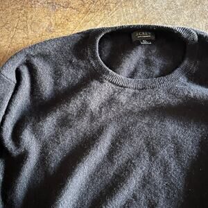 J.Crew Men's Black Cashmere Crewneck Sweater XL 23x27